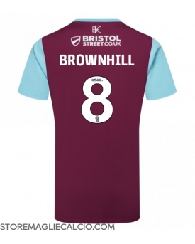 Burnley Josh Brownhill #8 Maglia Gara Casa Repliche 2024-25 Maniche Corte